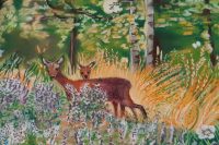 schilderij met hertjes